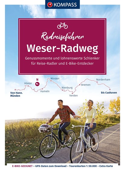 KOMPASS Radreiseführer Weser-Radweg, niet bekend - Paperback - 9783991217817