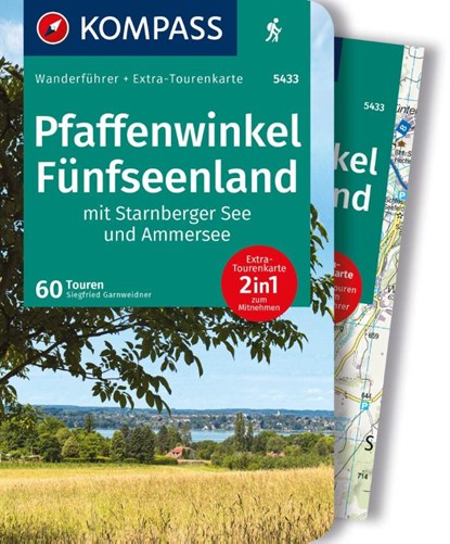 KOMPASS Wanderführer Pfaffenwinkel, Fünfseenland, Starnberger See, Ammersee, 60 Touren mit Extra-Tourenkarte, Siegfried Garnweidner - Paperback - 9783991217992