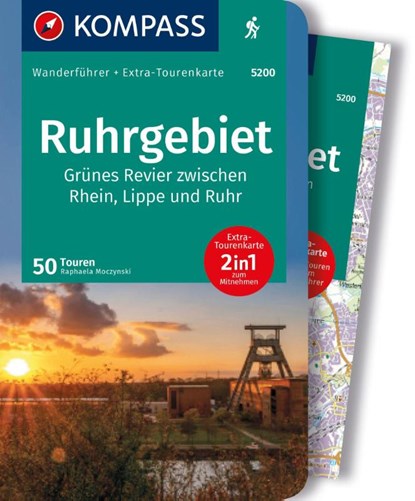 KOMPASS Wanderführer Ruhrgebiet, 50 Touren mit Extra-Tourenkarte, Raphaela Moczynski - Paperback - 9783991218487