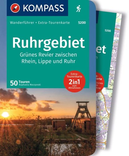 KOMPASS Wanderführer Ruhrgebiet, 50 Touren mit Extra-Tourenkarte, Raphaela Moczynski - Paperback - 9783991218487