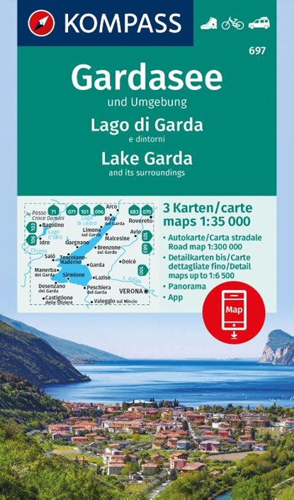 Gardasee & surroundings 3-Set D/I, niet bekend - Gebonden - 9783991218593
