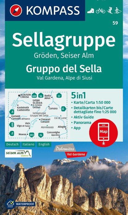 Sellagruppe / Groden-Val Gardena D/I, niet bekend - Gebonden - 9783991218661