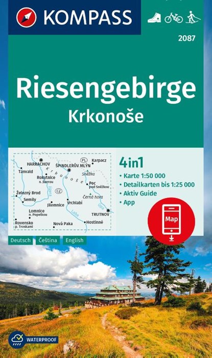 Riesengebirge / Krkonose D/CZ/E + Aktiv Guide, niet bekend - Gebonden - 9783991218951