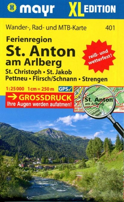 Mayr Wanderkarte Ferienregion St. Anton am Arlberg XL 1:25.000, niet bekend - Gebonden - 9783991219446