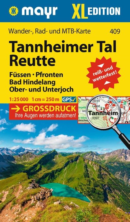 Mayr Wanderkarte Tannheimer Tal, Reutte XL 1:25.000, niet bekend - Gebonden - 9783991219453
