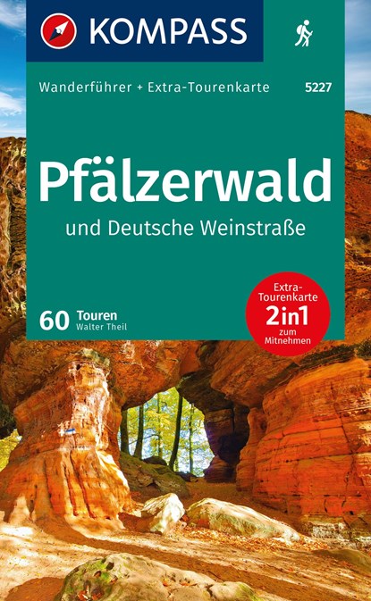 KOMPASS Wanderführer Pfälzerwald und Deutsche Weinstraße, 60 Touren mit Extra-Tourenkarte, niet bekend - Paperback - 9783991219712