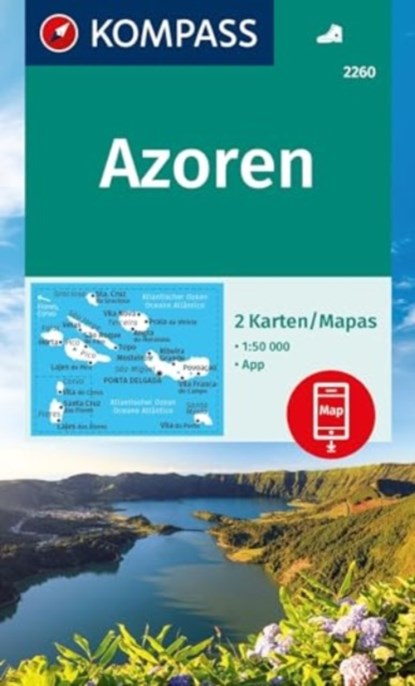 KOMPASS Wanderkarten-Set 2260 Azoren (2 Karten) 1:50.000, niet bekend - Gebonden - 9783991540151