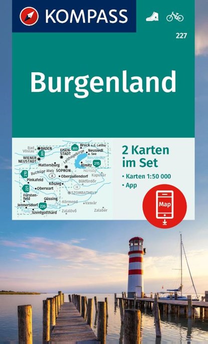 KOMPASS Wanderkarten-Set 227 Burgenland (2 Karten) 1:50.000, niet bekend - Gebonden - 9783991540724