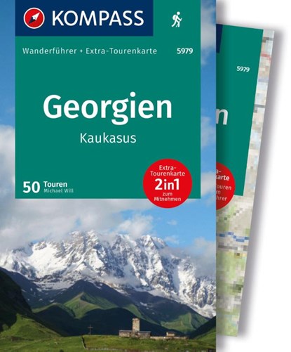 KOMPASS Wanderführer Georgien, Kaukasus, 50 Touren mit Extra-Tourenkarte, Michael Will - Paperback - 9783991541301