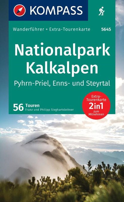 KOMPASS Wanderführer Nationalpark Kalkalpen - Pyhrn-Priel, Enns- und Steyrtal, 56 Touren mit Extra-Tourenkarte, Franz Sieghartsleitner ; Philipp Sieghartsleitner - Paperback - 9783991542247