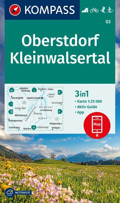 Kompass WK03 Oberstdorf, Kleinwalsertal, niet bekend - Gebonden - 9783991542261