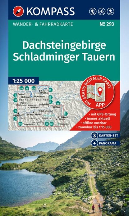 KOMPASS Wanderkarten-Set 293 Dachsteingebirge, Schladminger Tauern (3 Karten) 1:25.000, niet bekend - Gebonden - 9783991543800