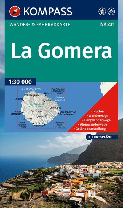 KOMPASS Wanderkarte 231 La Gomera 1:30.000, niet bekend - Gebonden - 9783991543930