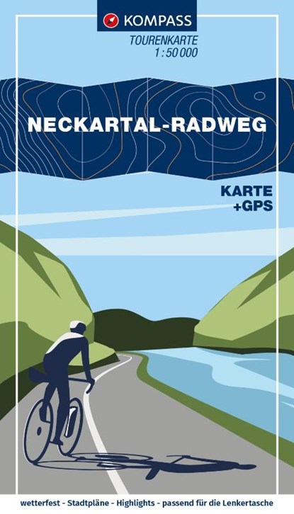 KOMPASS Fahrrad-Tourenkarte Neckartal-Radweg 1:50.000, niet bekend - Losbladig - 9783991544210