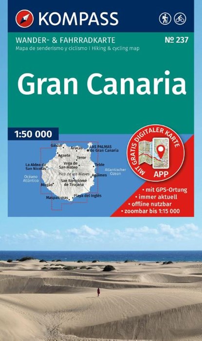 KOMPASS Wanderkarte 237 Gran Canaria 1:50.000, niet bekend - Gebonden - 9783991544807