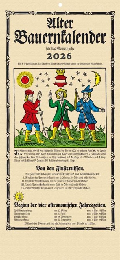 Alter Bauernkalender 2026. Der Klassiker (Wandkalender), Leykam Alpina - Paperback - 9783991830535