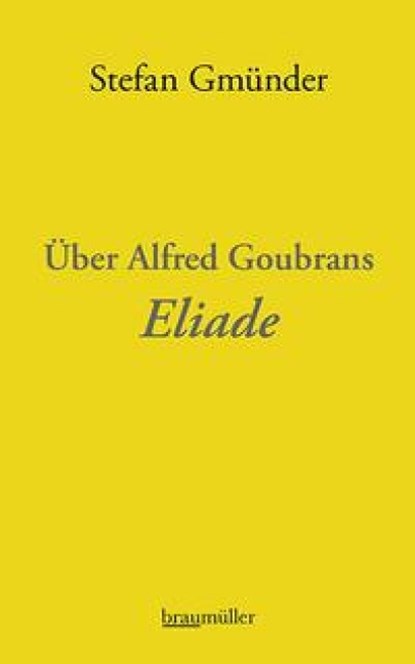 Über Alfred Goubrans Eliade, Stefan Gmünder - Paperback - 9783992003693