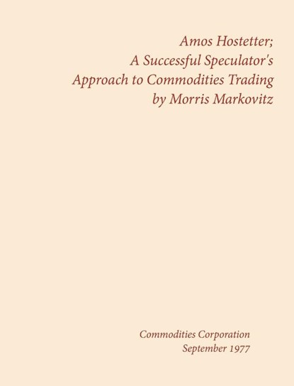 Amos Hostetter, Morris Markovitz - Gebonden - 9784360689815