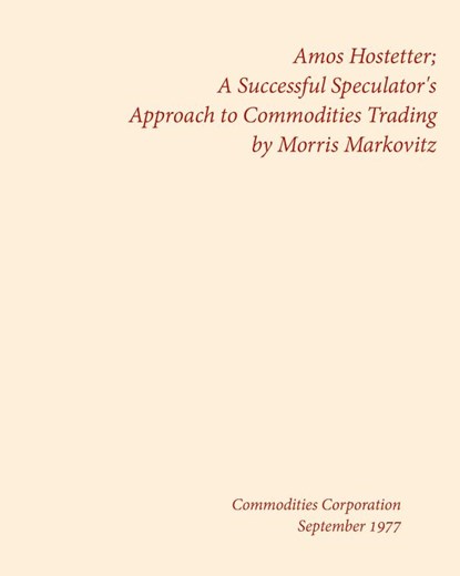 Amos Hostetter, Morris Markovitz - Gebonden - 9784360689815