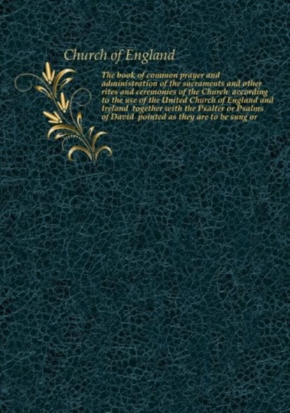 The book of common prayer, niet bekend - Paperback - 9785518607675