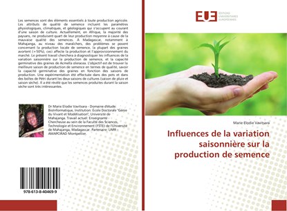 Influences de la variation saisonnière sur la production de semence, Marie Elodie Vavitsara - Paperback - 9786138404699