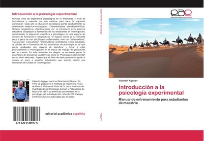 Introduccion a la psicologia experimental, Valentin Ageyev - Paperback - 9786200389176