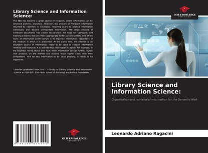 Library Science and Information Science:, Leonardo Adriano Ragacini - Paperback - 9786206816591