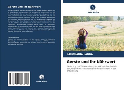 Gerste und ihr Nährwert, Lahouaria Labga - Paperback - 9786208966638