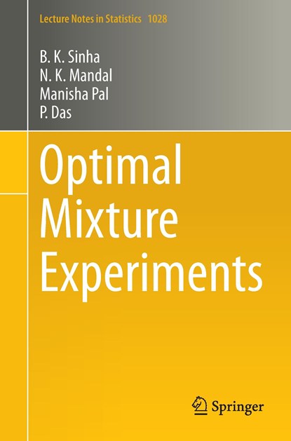 Optimal Mixture Experiments, niet bekend - Paperback - 9788132217855