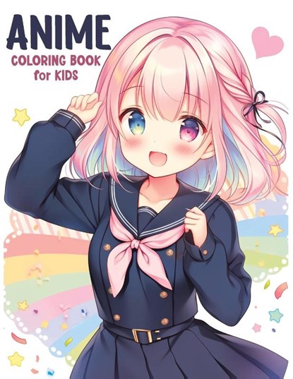 Anime Coloring Book for Kids, Childlike Mischievous - Paperback - 9788368294354