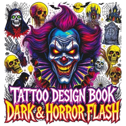 Tattoo Design Book - Dark & Horror Flash, Quillscribe Memoirs - Paperback - 9788368294859