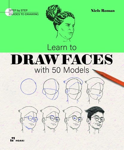Learn To Draw Faces with 50 Models, Niels Roman - Paperback - 9788410650206