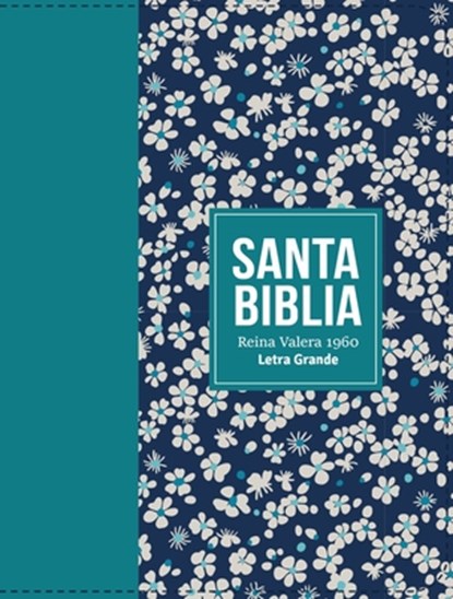 Biblia Rvr 1960 Compacta Símil Piel Flores Verde Azulado (Bible Rvr 1960 Compact Size Leatherlike Teal Flowers (Spanish Edition), Reina Valera 1960 - Gebonden - 9788418853449