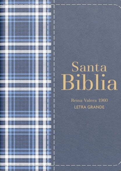 Biblia Rvr 1960 Compacta Símil Piel Cuadros Azul Marino Oscuro (Bible Rvr 1960 Compact Size Leatherlike Navy Blue Checked Pattern (Spanish Edition), Reina Valera 1960 - Gebonden - 9788418853463