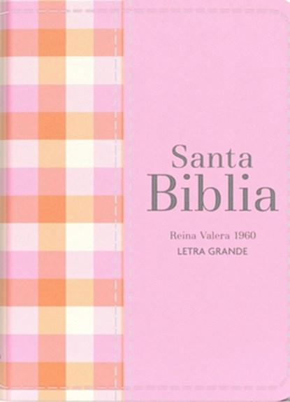 Biblia Rvr 1960 Compacta Símil Piel Cuadros Rosa Claro (Bible Rvr 1960 Compact Size Leatherlike Light Pink Checked Pattern (Spanish Edition), Reina Valera 1960 - Gebonden - 9788418853470
