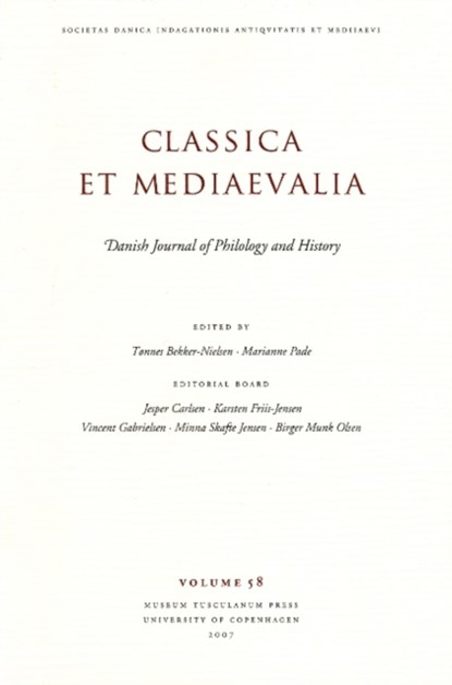 Classica et Mediaevalia, Tonnes Bekker-Nielsen ; Marianne Pad - Paperback - 9788763507554