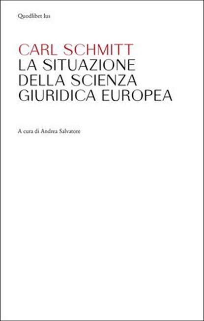 La situazione della scienza giuridica europea, Carl Schmitt - Ebook - 9788822911773