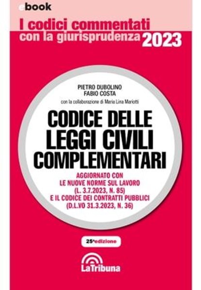 Codice delle leggi civili complementari, Pietro Dubolino ; Fabio Costa - Ebook - 9788829113842