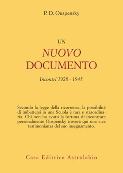 Un nuovo documento, Petr D. Ouspensky - Ebook - 9788834025307