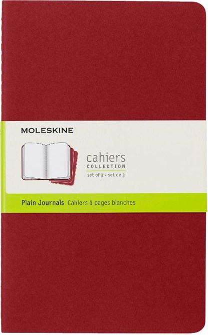 Moleskine Cahier Pocket Plain Red Cover L. 3er Pack, Moleskine - Paperback - 9788862931038