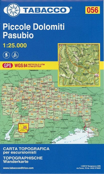 Tabacco Wandern 1 : 25 000 Piccole Dolomiti Pasubio, niet bekend - Overig - 9788883150937