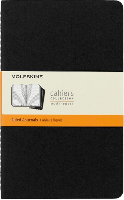 Schrift Moleskine 130x210mm lijn 160pag zwart 3st, niet bekend - Paperback - 9788883704956