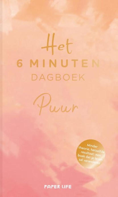 Het 6 minuten dagboek PUUR - peach, Dominik Spenst - Gebonden - 9789000394852