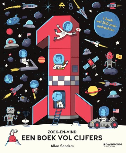 Zoek-en-vind, een boek vol cijfers, Amanda Wood - Gebonden - 9789002272288