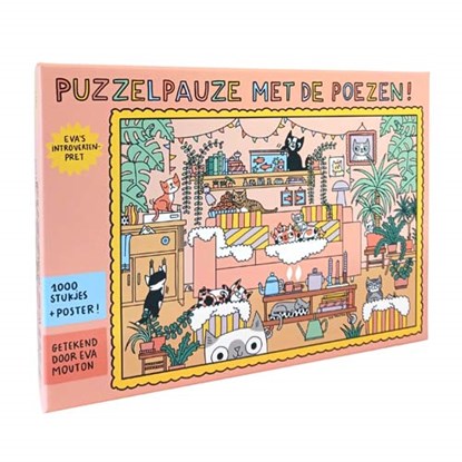 Eva's introvertenpret: Puzzelpauze met de poezen!, Eva Mouton - Gebonden - 9789002283109