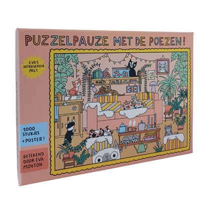 Eva's introvertenpret: Puzzelpauze met de poezen!, Eva Mouton - Gebonden - 9789002283109