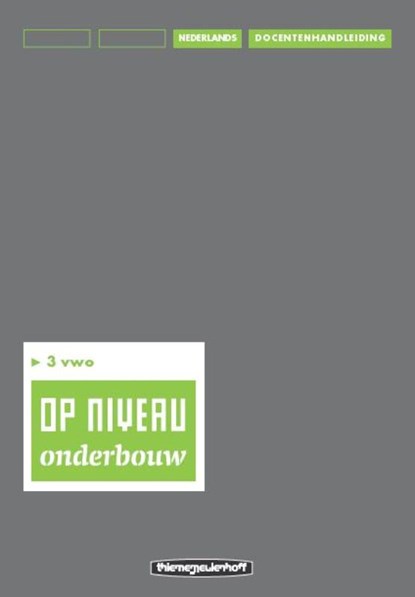 Op niveau 3 vwo Docentenhandleiding/Lineair, Kraaijeveld - Paperback - 9789006109443