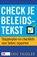 Check je beleidstekst, E. Tiggelaar - Paperback - 9789012122955