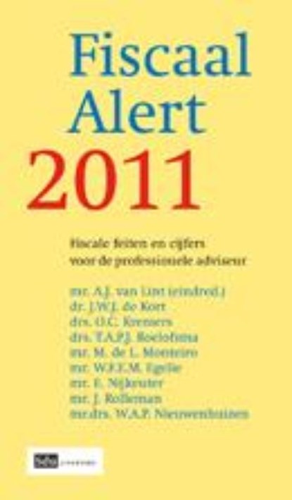 Fiscaal Alert 2011, LINT, A.J. van - Paperback - 9789012384926