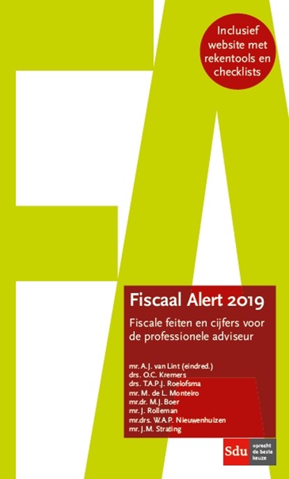 Fiscaal Alert 2019, A.J. van Lint - Paperback - 9789012403559
